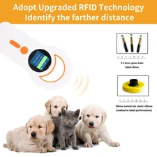 Animal Microchip Pet Tag Scanner ID Reader Animal Labels Handheld FWHJ