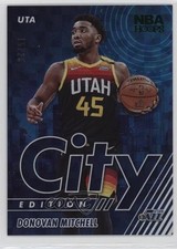 2021-22 Panini NBA Hoops City Edition Hyper Green 15/25 Donovan Mitchell #6 0b4t
