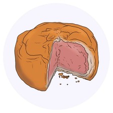 24 x 'Pork Pie' Stickers -  for Crafts, Scrapbooking and Labelling (SK00056671)