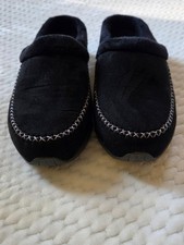 NWOB Easy Spirit ESTRAVELSLIP2 Faux Fur Slip On Mule Slippers Black 7W