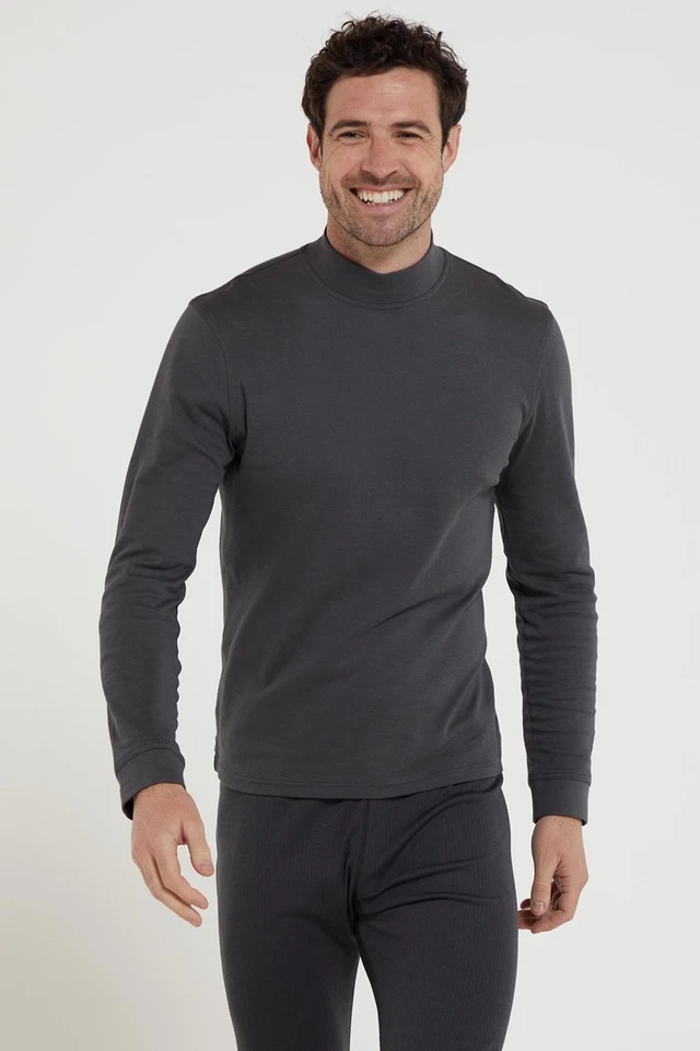 Mountain Warehouse Meribel Mens Turtle Neck Top Lightweight Cotton Base Layer