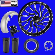 Harley Davidson Touring 26" Fat Front Tire Kit " Nightmare LD " Made in the USA