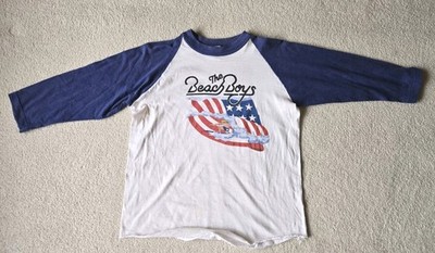 EARLY 80s VINTAGE THE BEACH BOYS USA TOUR CONCERT T-SHIRT ADULT SZ L SOFT