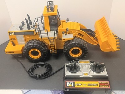 New Bright The Cat 992C Power Loader Tractor With Remote Vintage 1986 21'' Works!