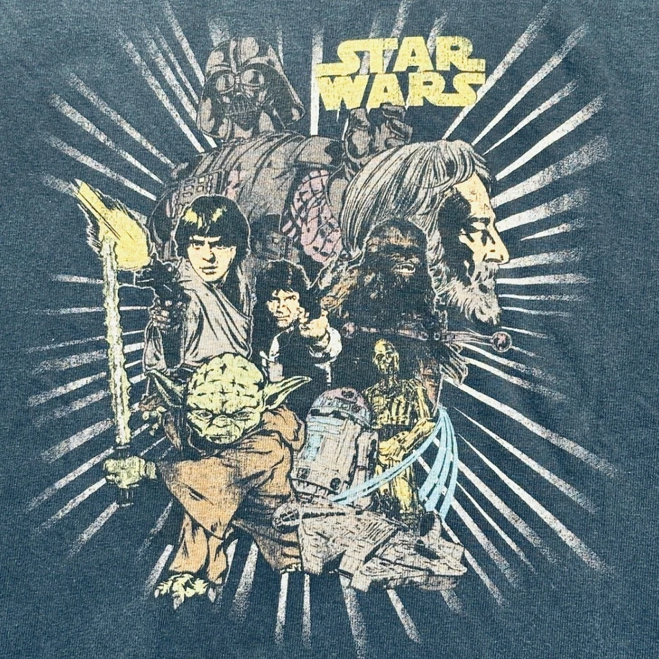 Vintage Y2K Kids Star Wars Long Sleeve T-Shirt Black Graphic Tee Size S - Image 3 of 4