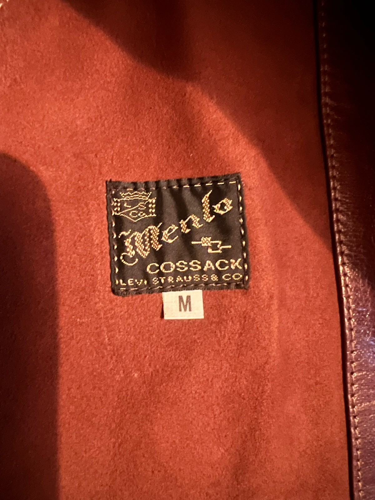 LVC Menlo Cossack Jacket M Albert Einstein Brown Italian Leather Levi's Vintage image 8