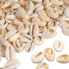 100Pcs Cowrie Shell Beads, White Natural Spiral Shell Bead for Jewelry Making...