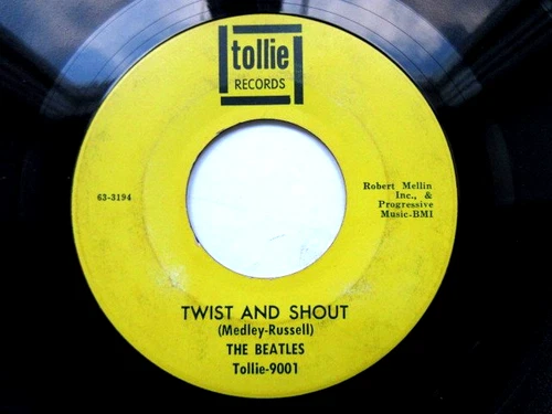 THE BEATLES - TWIST AND SHOUT / THERE IS A PLACE Tollie - EX+ 45 RPM RECORD