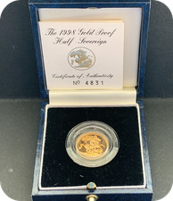 1998 Proof  Half Gold Sovereign