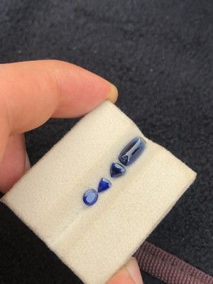 3.80 Ct Natural deep roya Blue Sapphire- Set of 4 Stones - Afghanistan Origin