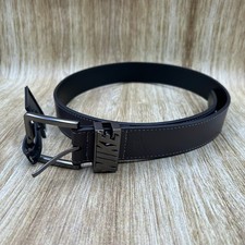 Nike Golf Belt Men's Size XL 42-44 Black Gunmetal Silver Buckle Athletic NWT