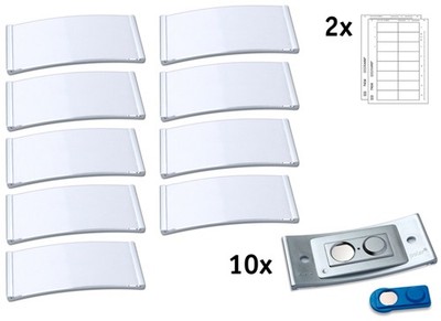 10 AVERY Zweckform Namensschild, 80 x 34 mm, silber, 10er Set