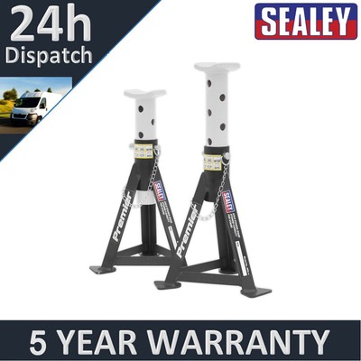 Sealey Premier Axle Stands (Pair) 3 Tonne Capacity per Stand White AS3