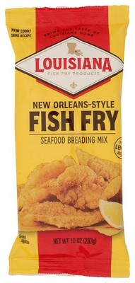 Louisiana New Orleans Style Fish Fry Seafood Breading Mix Lemon 10 Oz
