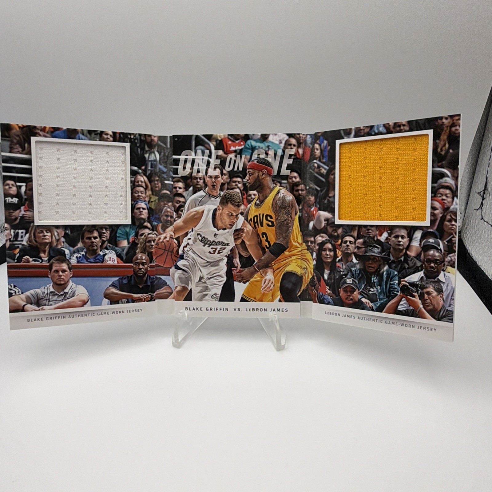 2014-15 panini preferred 1 on 1 booklets lebron james, blake griffin /99 (mem)