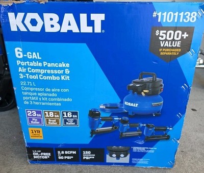 KOBALT TOOLS PANCAKE AIR COMPRESSOR 3 IN 1 - 1101138 (R7B013831)