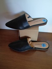 Lucky Brand Badri Slip On Mule Women's Size 7.5 M Black Leather Flat Shoe New