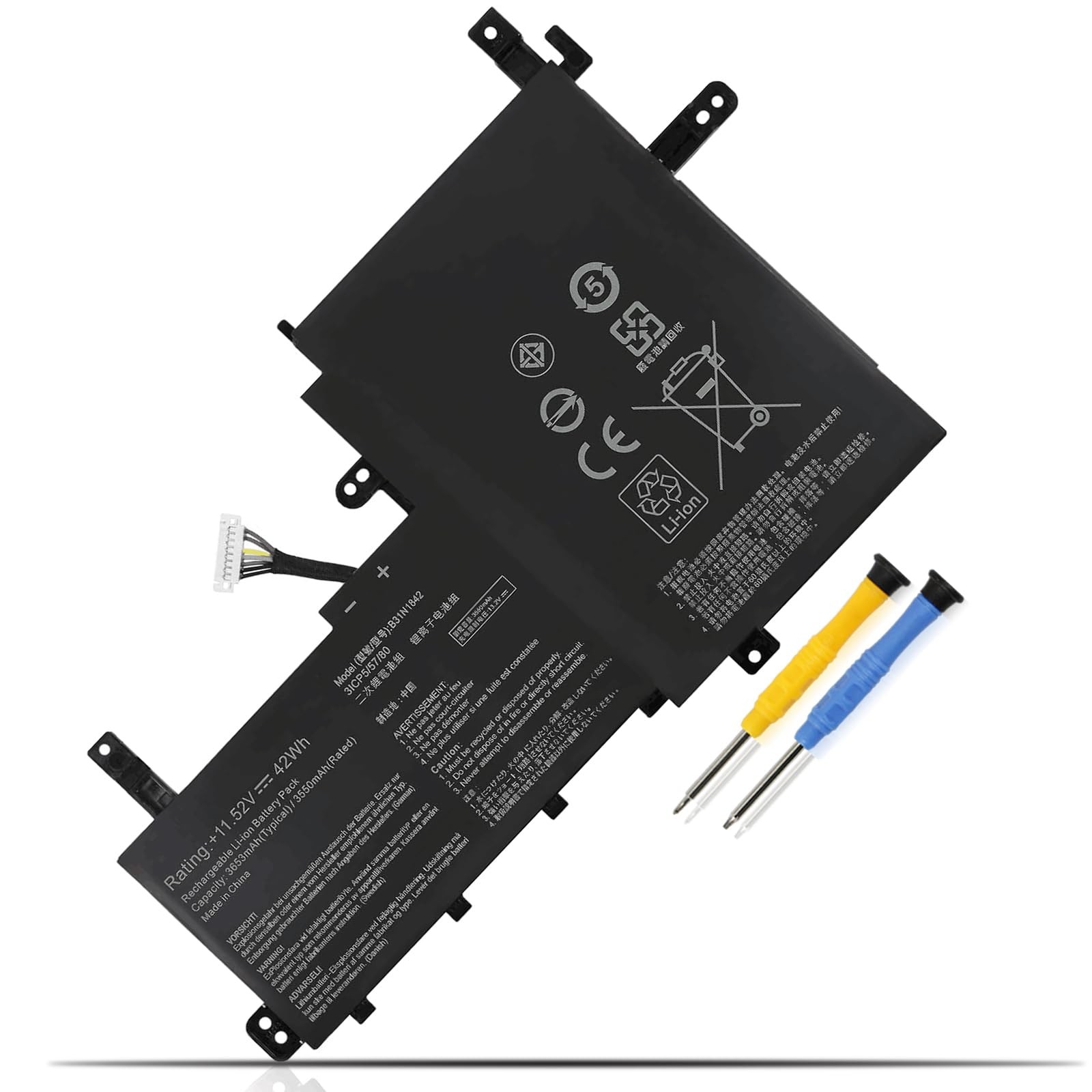 Batteria B31N1842 per Asus VivoBook S15 S531 X531 K513 M513 - 42Wh 11.52V
