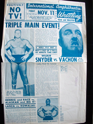 ''CHICAGO WRESTLING CLUB'' EVENT PROMOTION MAILER