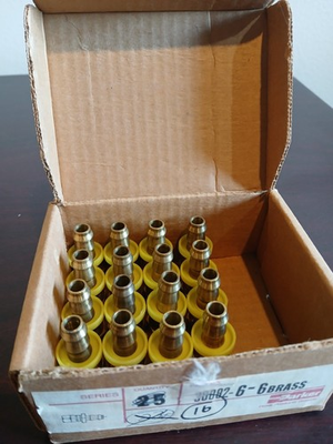 #ad Parker 30882 6 6 Brass Hydrolic Hose Fitting *One Case Of 16* $50.00