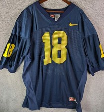 Vintage Nike Football Jersey Mens XL Blue Navy Mesh Number 18 Made USA 90s