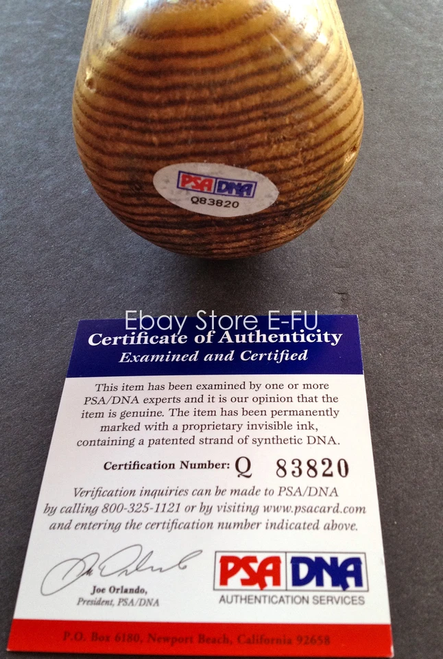 Bate usado de juego raro firmado por Kelly Johnson Macon Braves certificado de autenticidad PSA/DNA automático Foto 3 de 4