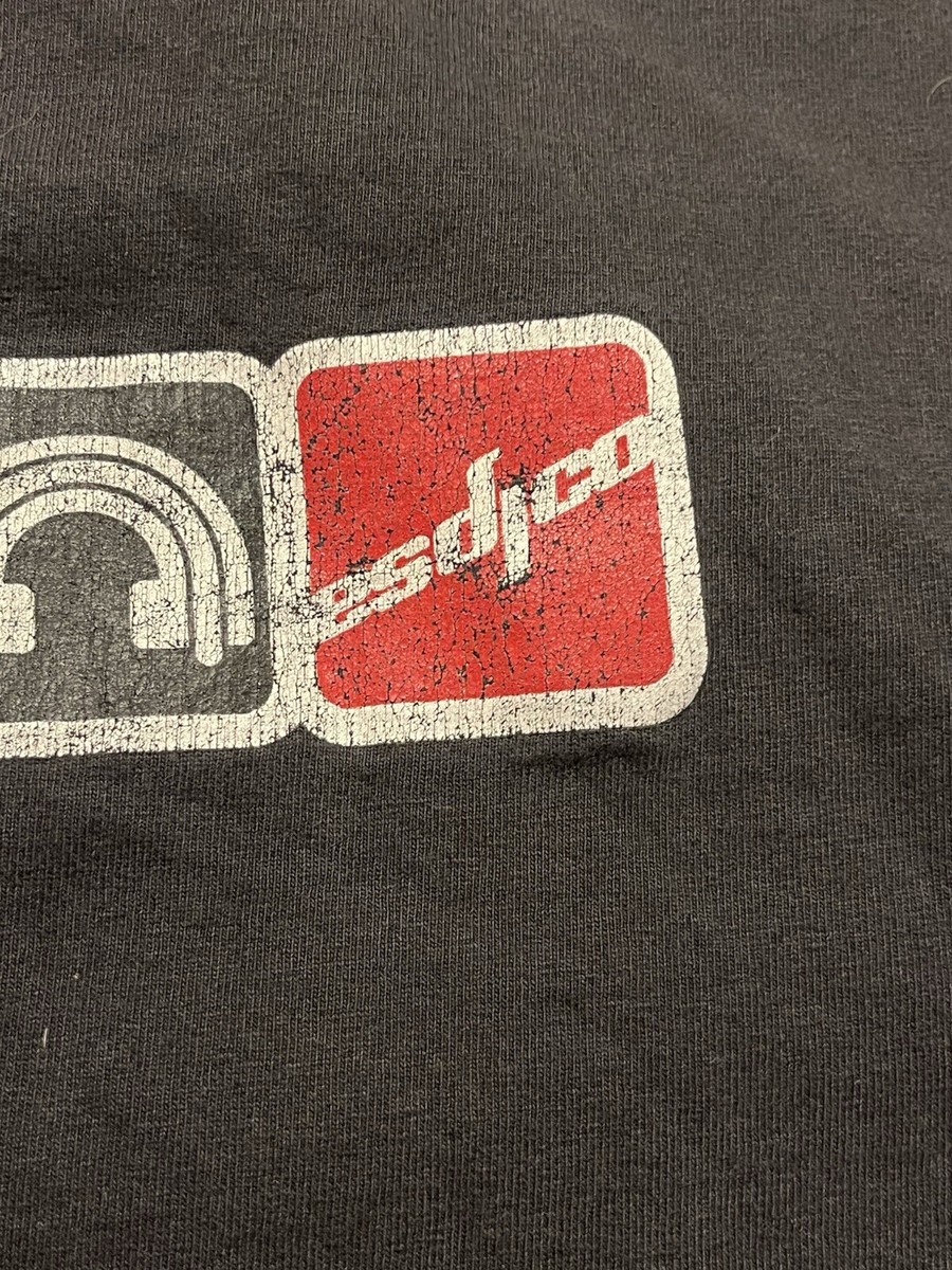 Vintage 90s ESDJCO DJ Logo Made in USA White Embroidered T Shirt