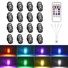 16 Pods Wireless Led Strobe Lights W Remote Control Rechargeable Flashing Light
