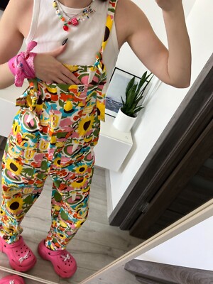 Lucy オーダー品 Lucy & Yak x Asahi Nagata Colorful Dungarees Picnic fruit Print