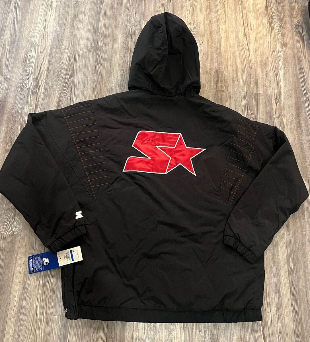 Starter Jacket Pullover Coat Black Red Size XL 019MN006 MSRP Starter Jacket Pullover Coat Black Red Size XL 019MN006 MSRP