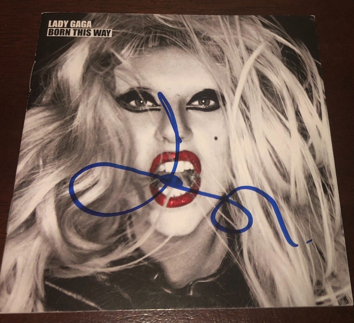 Lady Gaga Born This Way Signed Autographed CD Cover PSA A