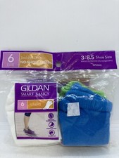 Gildan Smart Basics Toddler Girls No Show Liner Socks 6 Pair Shoe Size 3 - 8.5