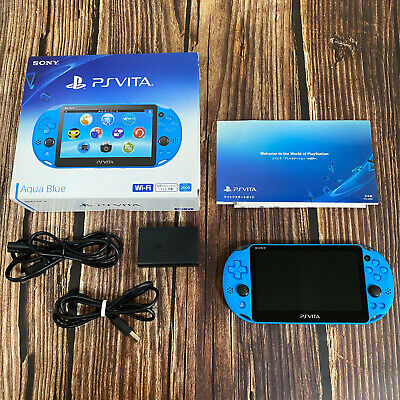 Sony PlayStation PS Vita Slim Aqua Blue Slim PCH-2000 ZA23 Game 