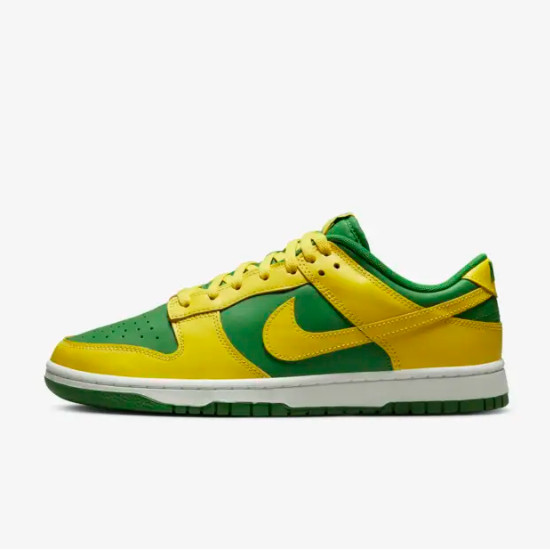 Кроссовки Nike Dunk Low Retro Reverse Brazil Яблочно-зеленые с желтым (DV0833-300)