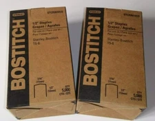 (TWO) Stanley Bostitch STCR2619 1/2" Staples, 5000/Each box ~ - Free Shipping!