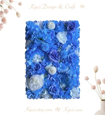 Periwinkle Blue Artificial Flower Panels Wedding Party Wall Photo Background W61