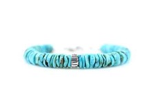 Men s 9mm Kingman Turquoise Bracelet, Southwestern Native American-Inspired