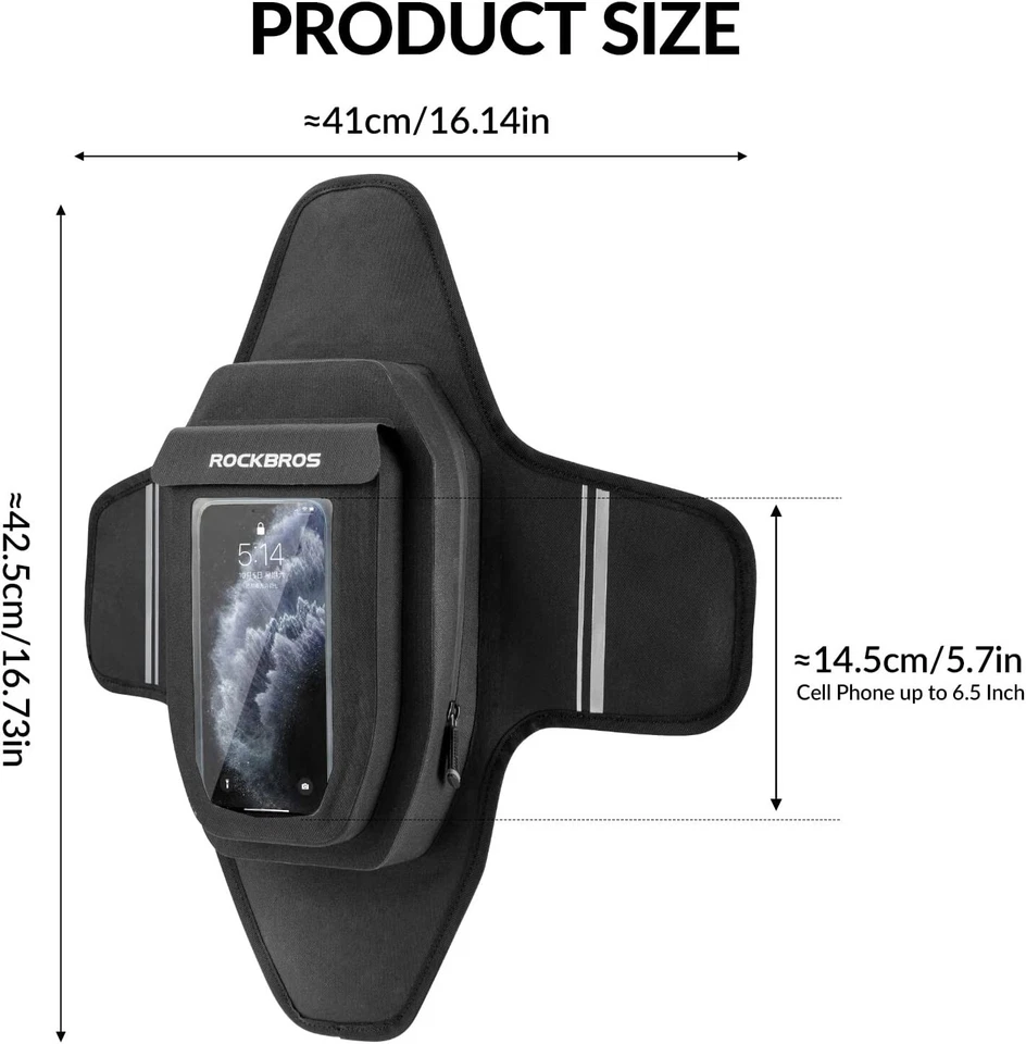 ROCKBROS Tankrucksäcke Motorrad Touchscreen Schultertasche Tanktasche Schwarz - Bild 2 von 4