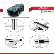 Barres De Toit Aluminium Pour Mazda CX-30 2020-2025 - Modèle Hook, Charge Max 75 Kg, Gris, 2 Barres