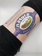 1 Skein Natura Deluxe Acrylic Super Value Yarn Color Black Worsted Weight 8 OZ