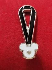 Disney Trading Pin, Hidden Mickey Series, Lanyard, Black, Pin 1 Of 5, 2010 A19