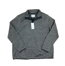 Goodfellow Men's Fleece Pullover Shirt, Heather Gray XL