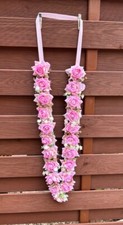Indian Bollywood (asian) artificial wedding garlands pink gold ivory
