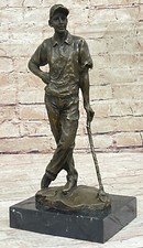 Male GOLFER Sports Memorabilia Golf Club Art PGA Bronze Marble Statue Figurine