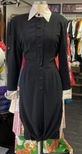 VTG 1970s 1980s FENDI ROMAN BLACK AND WHITE WIGGLE DRESS
