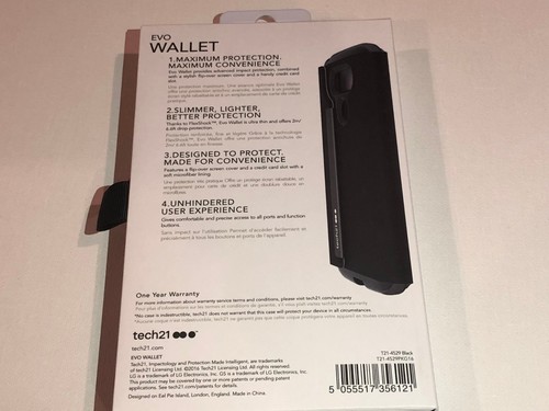 Tech21 Evo WALLET Flip Case for LG G5 - Black / T21-4529B - Picture 5 of 7