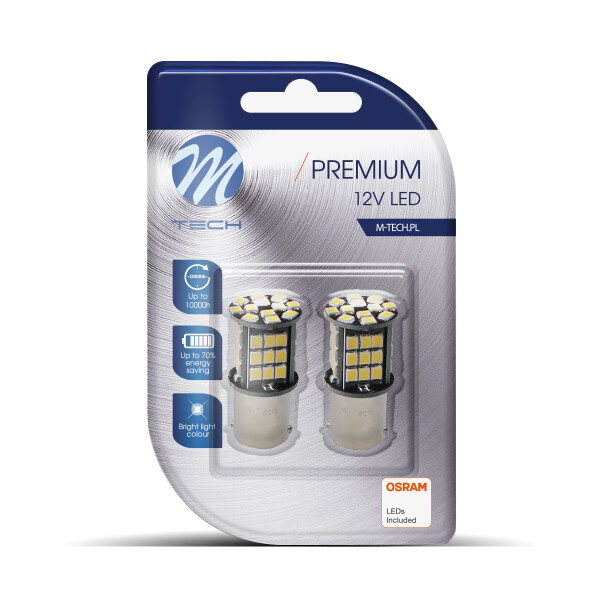 Lampada Led Blister Diodo LED L354 - Ba15s 48xSMD2835 CANBUS 12V bianco