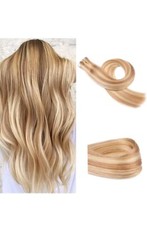 Real Human Hair Extensions Ombre Tape in 20" 50g 20 Pcs Remy Golden Brown Glue