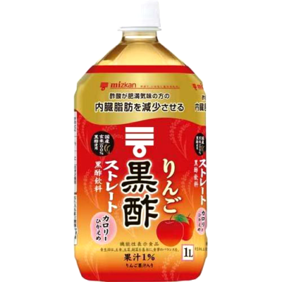 Mitsukan Japanese Apple Kurozu Vinegar Straight 1L ミツカン りんご