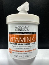 Advanced Clinicals Vitamin C Brightening Anti-aging Cream - 16oz (1 Lb) 454g